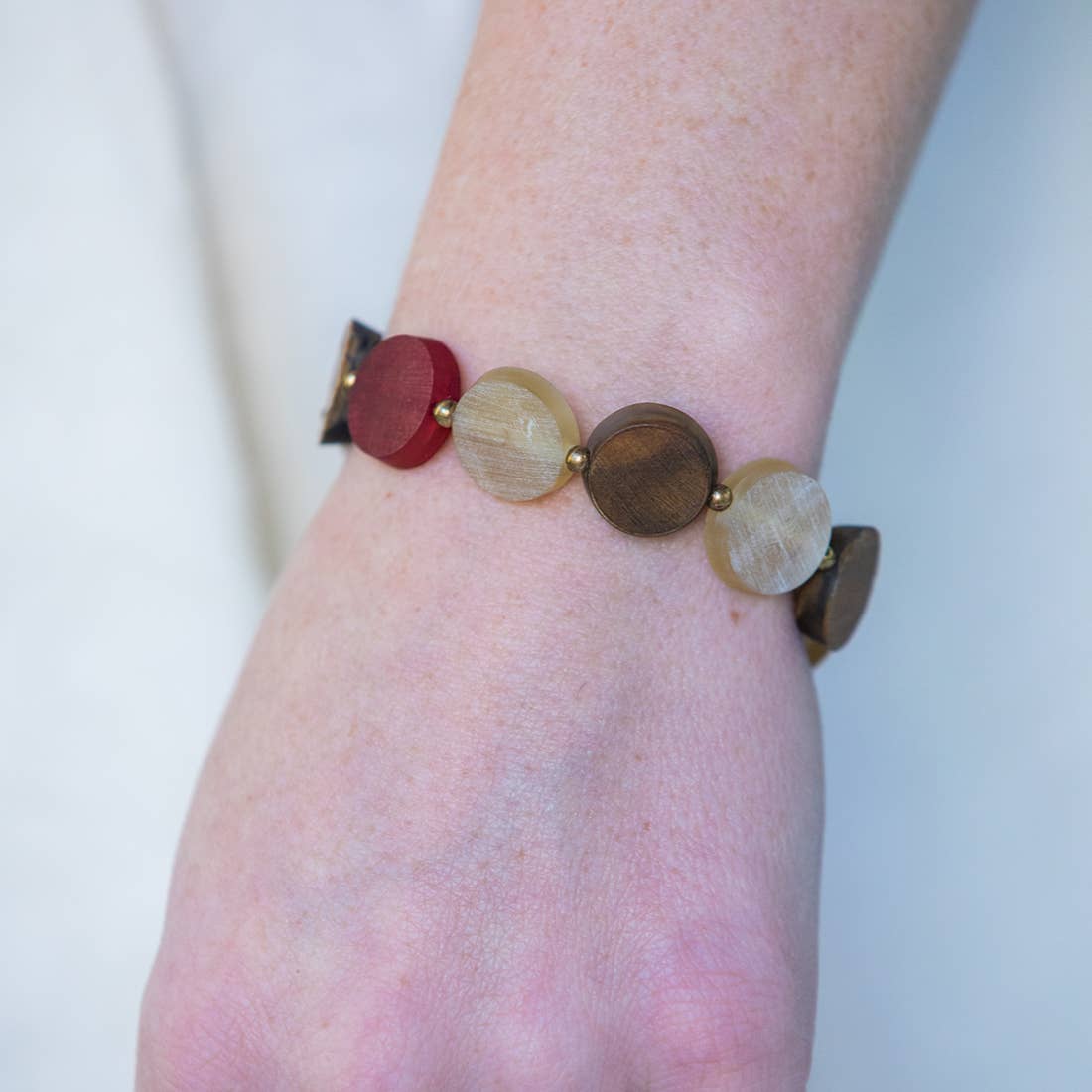 Omala Autumn Neutrals Collection Circle Beads Bracelet