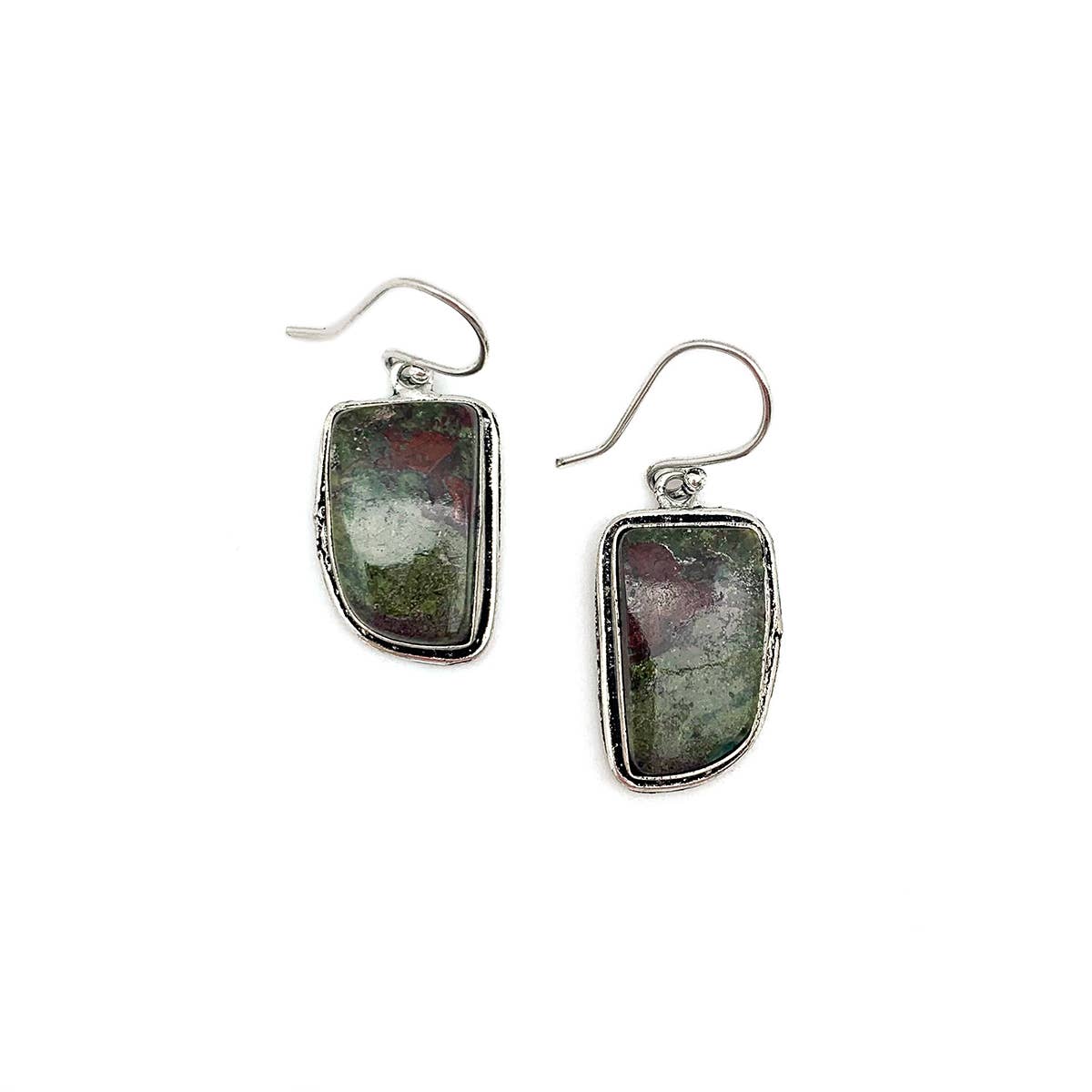Handcrafted Kashi Semiprecious Stone Earrings - Dragon Stone