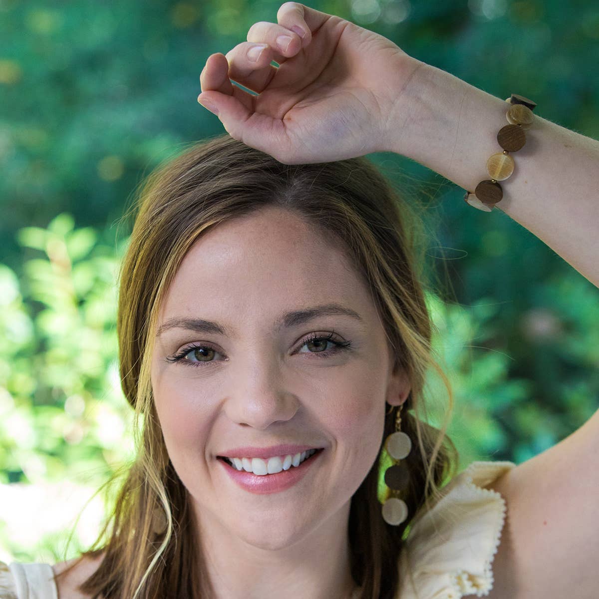 Omala Autumn Neutrals Collection Circle Beads Bracelet