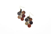 Omala Autumn Neutrals Collection Earrings - Beaded Cluster
