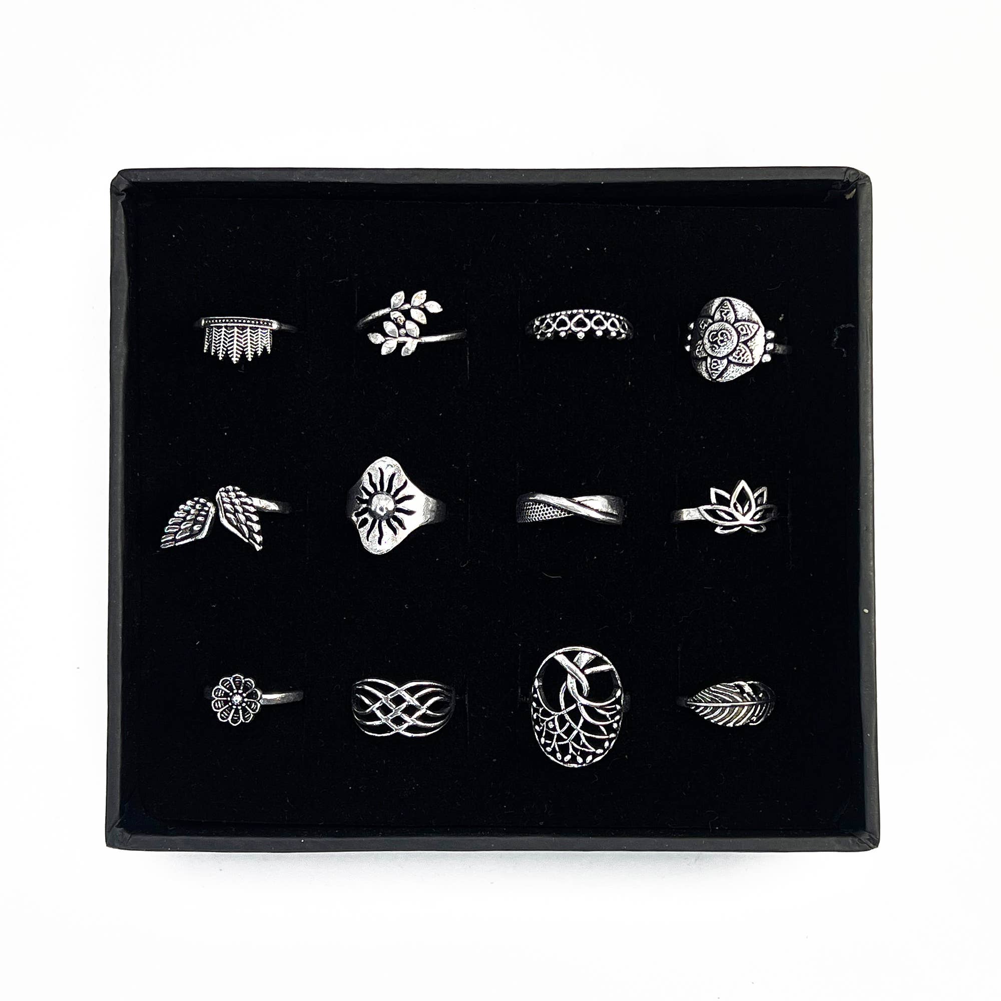 Tanvi Silver Plated Ring Prepack - 12 Count (No Display)