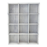 12 Compartment Wood Tray - White