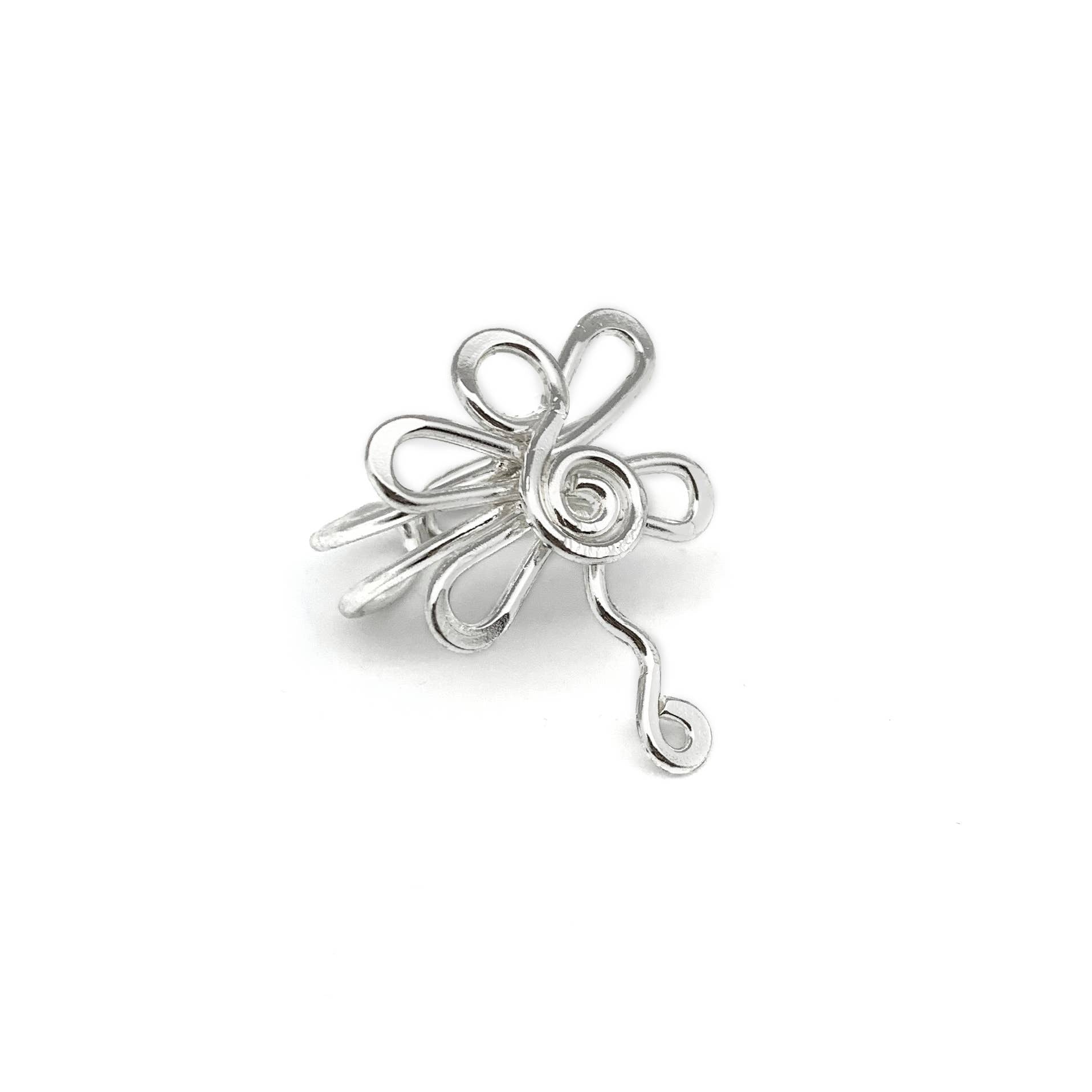 Silver Plated Adjustable Ring - Dragonfly