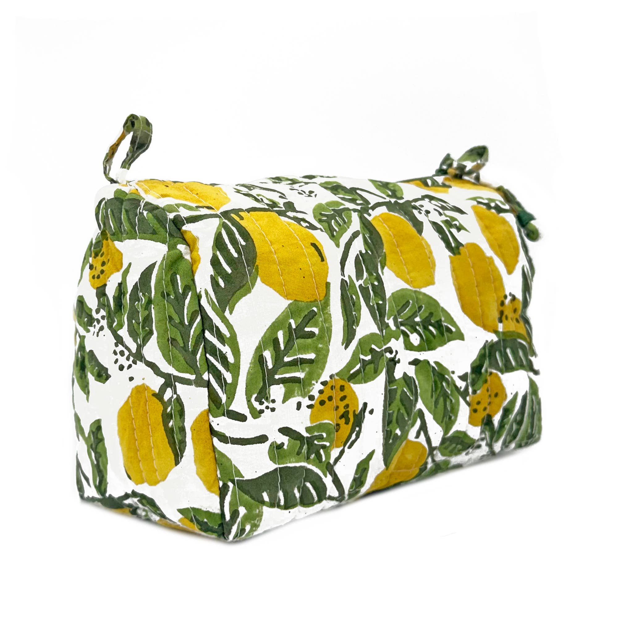 Lemon Grove Block Printed Large Travel Kit
