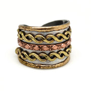 Mixed Metal Cuff Ring