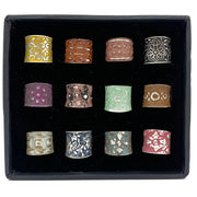 Silver Patina Rings in Display Box