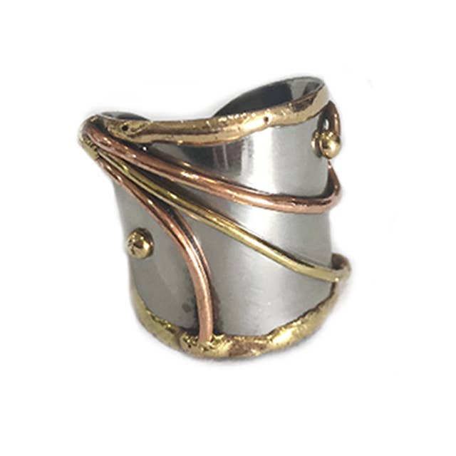 Mixed Metal Cuff Ring