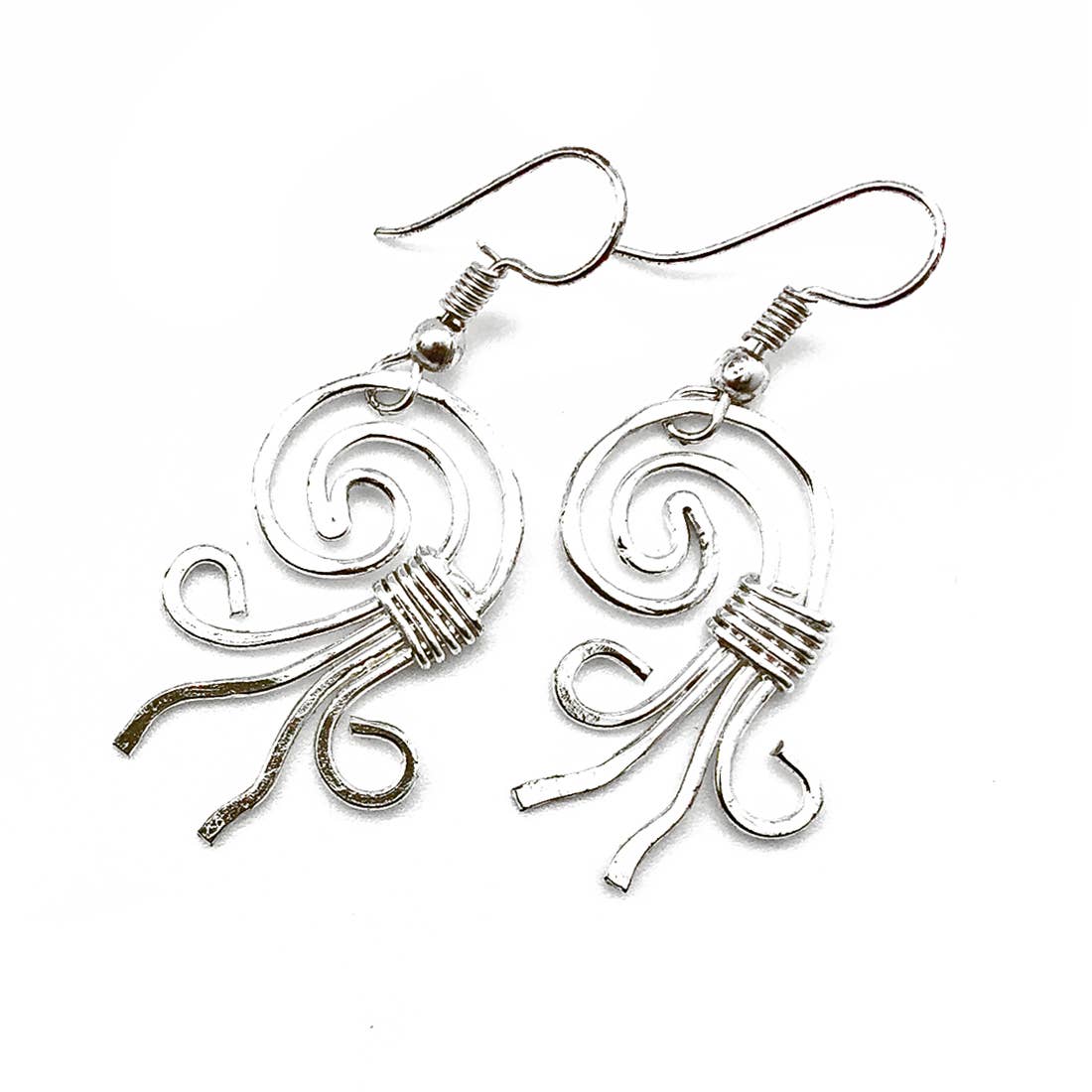 Silver Plated Earrings - Smaller Size Nautilus