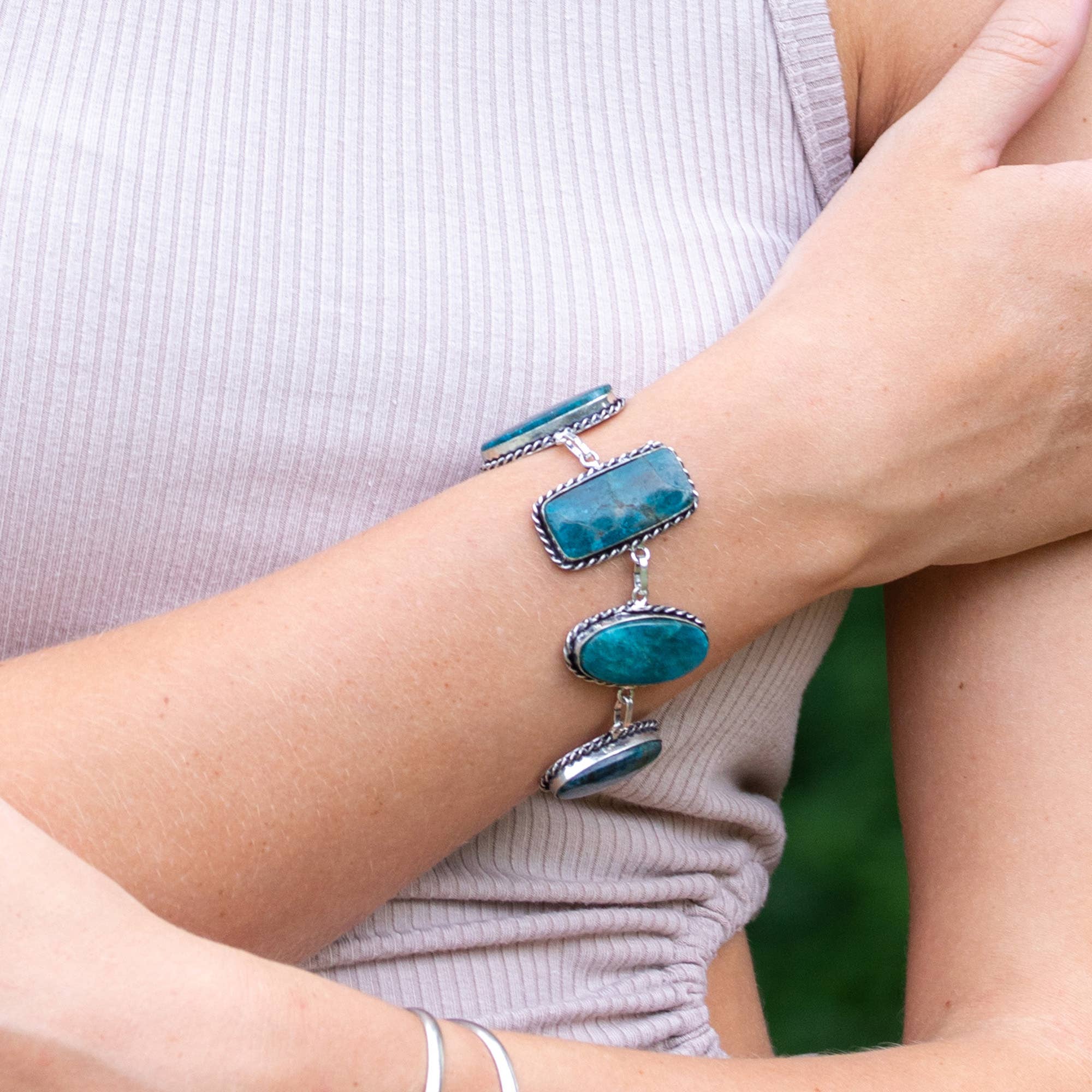 Kashi Semiprecious Stone Link Bracelets Prepack (w Display)