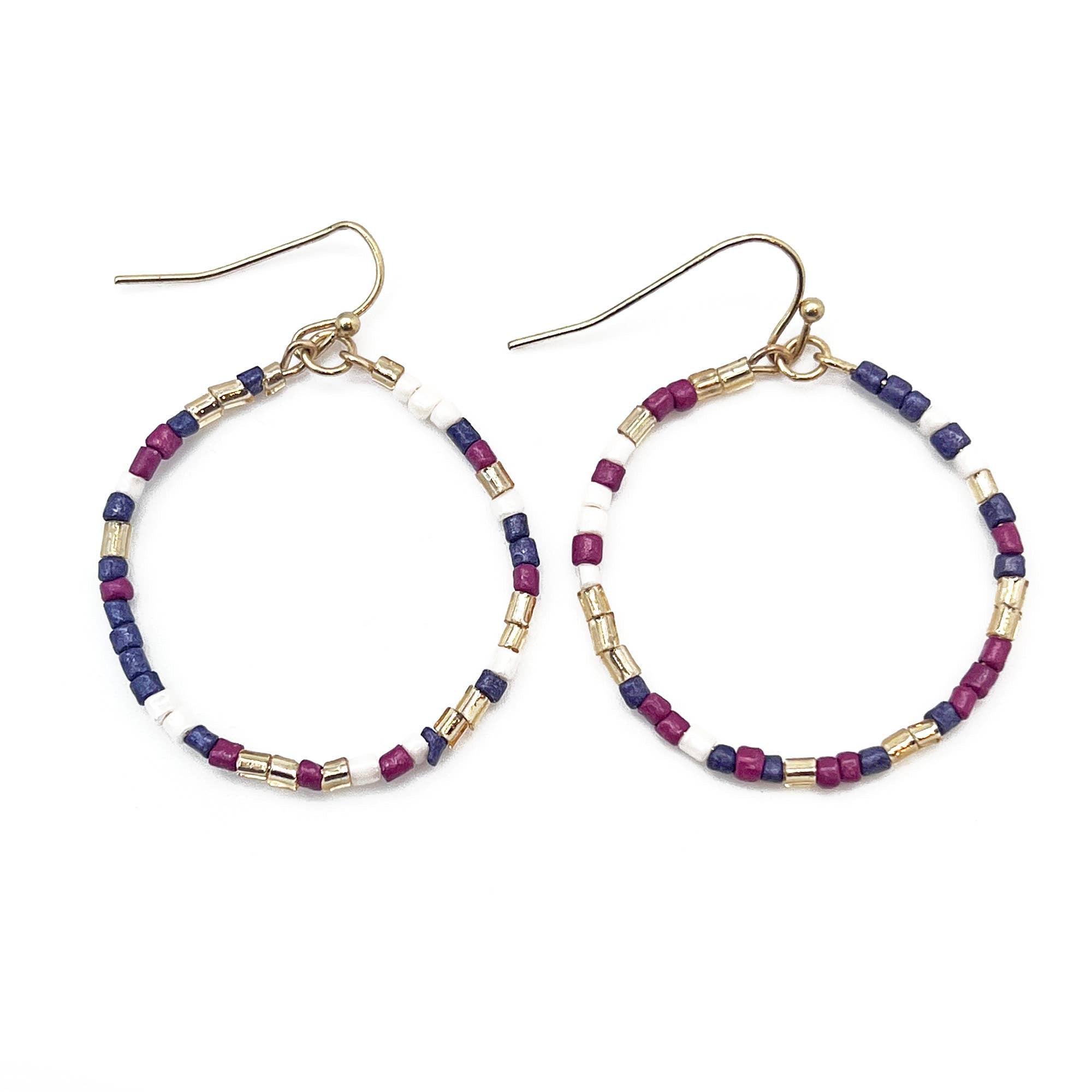 Seed Bead Earring Prepack - 12 Multicolor Earrings & Display