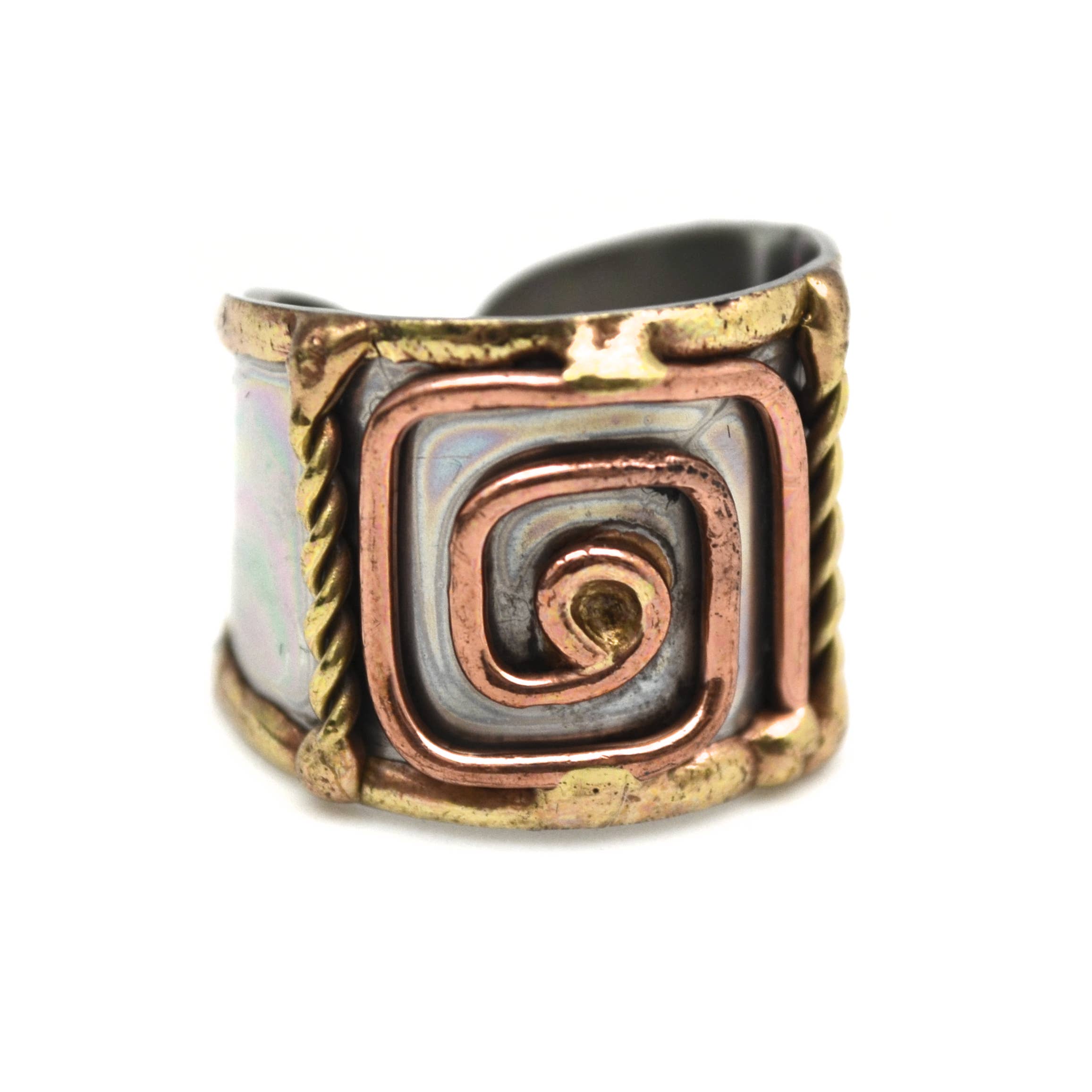 Mixed Metal Cuff Ring