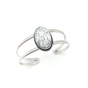 Kashi Semiprecious Stone Cuff Bracelet - Dendritic Opal