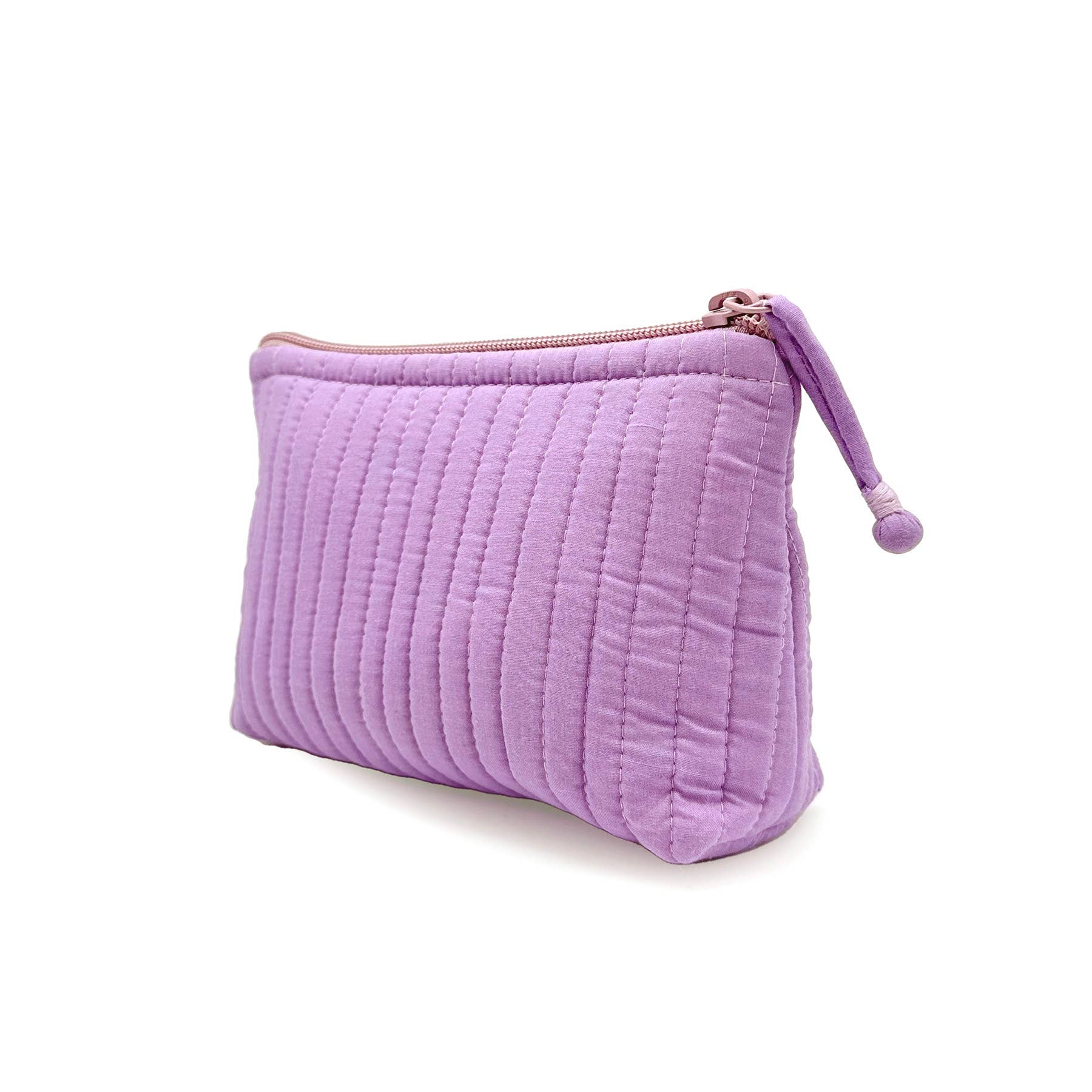Aviva Collection - Quilted Solid Cotton Travel Pouch