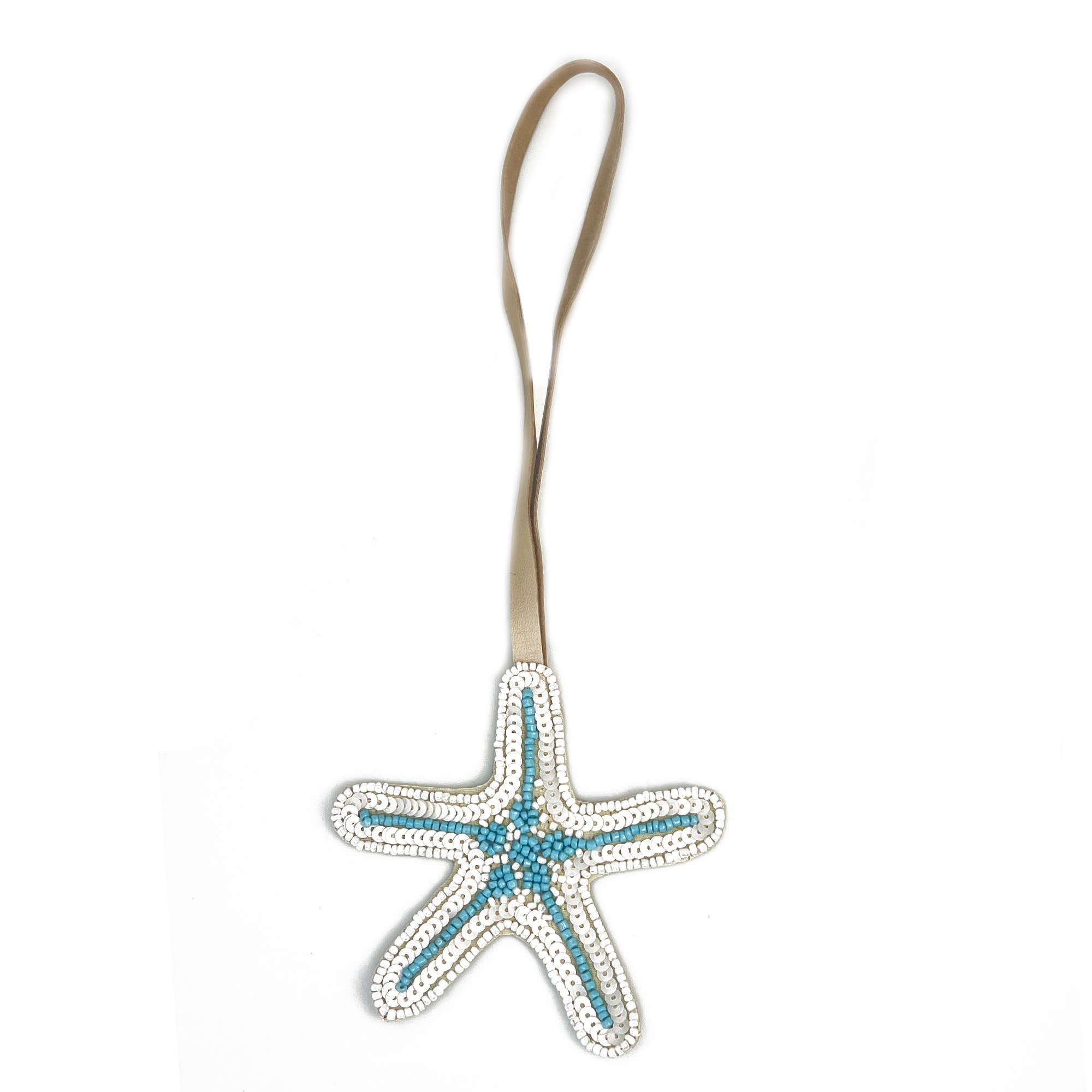 Seed Bead Starfish Bag Charm