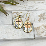 Handcrafted Mixed Metal Fish Earrings