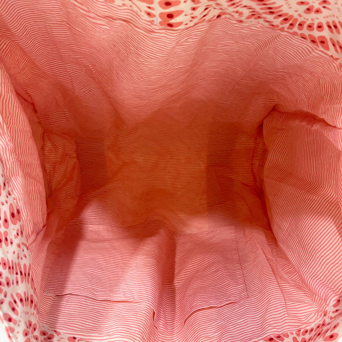 Handcrafted Canvas Bag with Block-Printed Pink Paradise