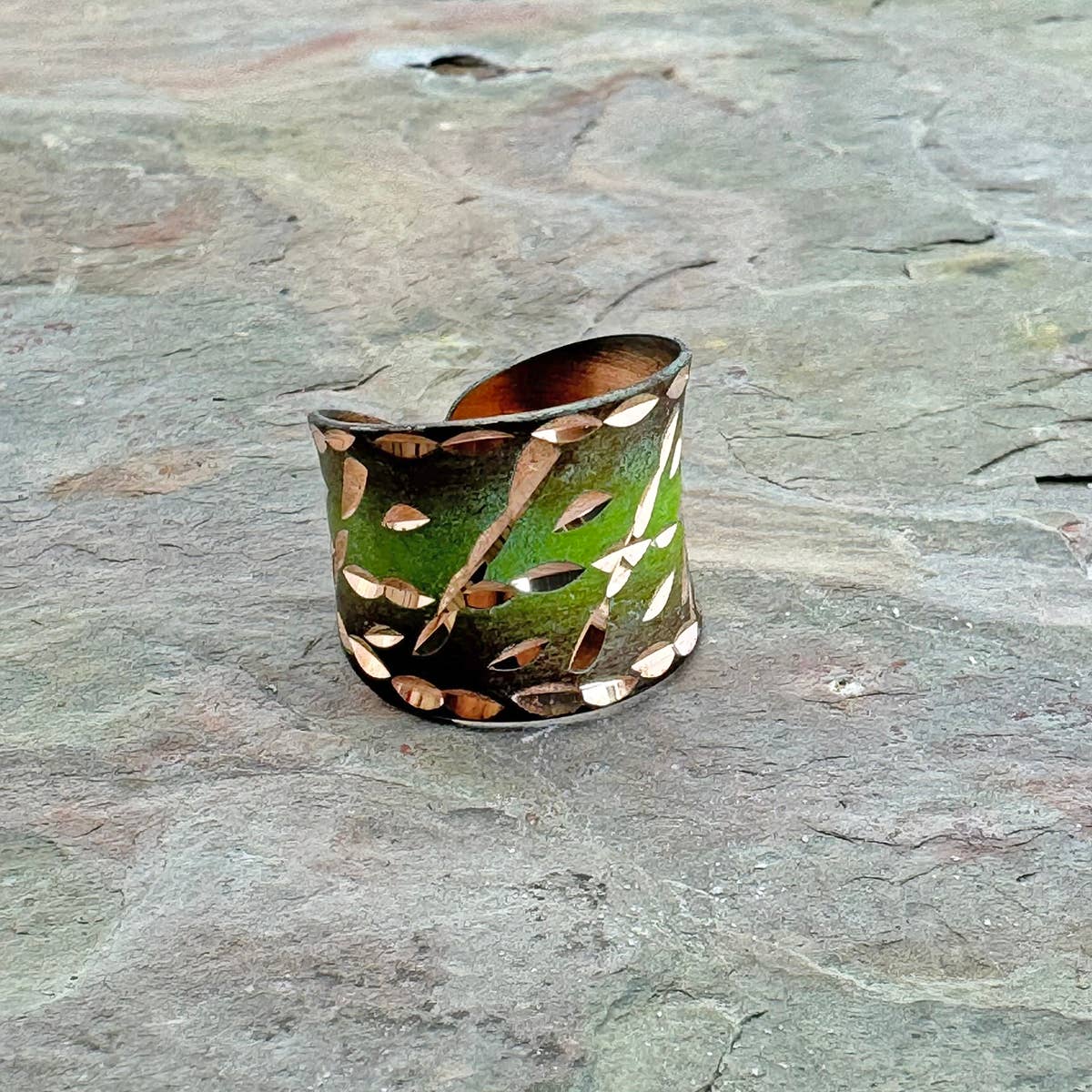Patina Earthy Mosaic Ring