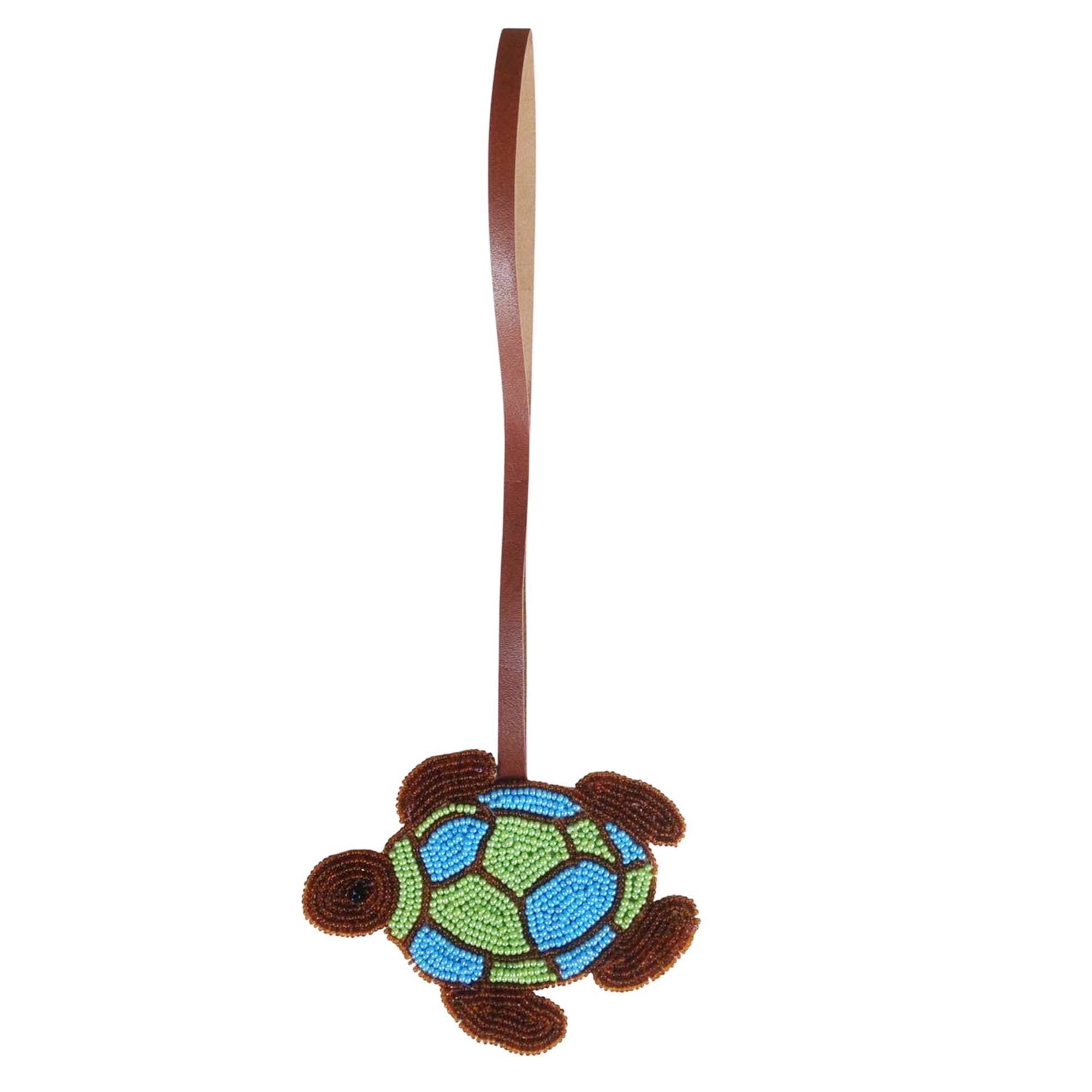 Seed Bead Turtle Bag Charm