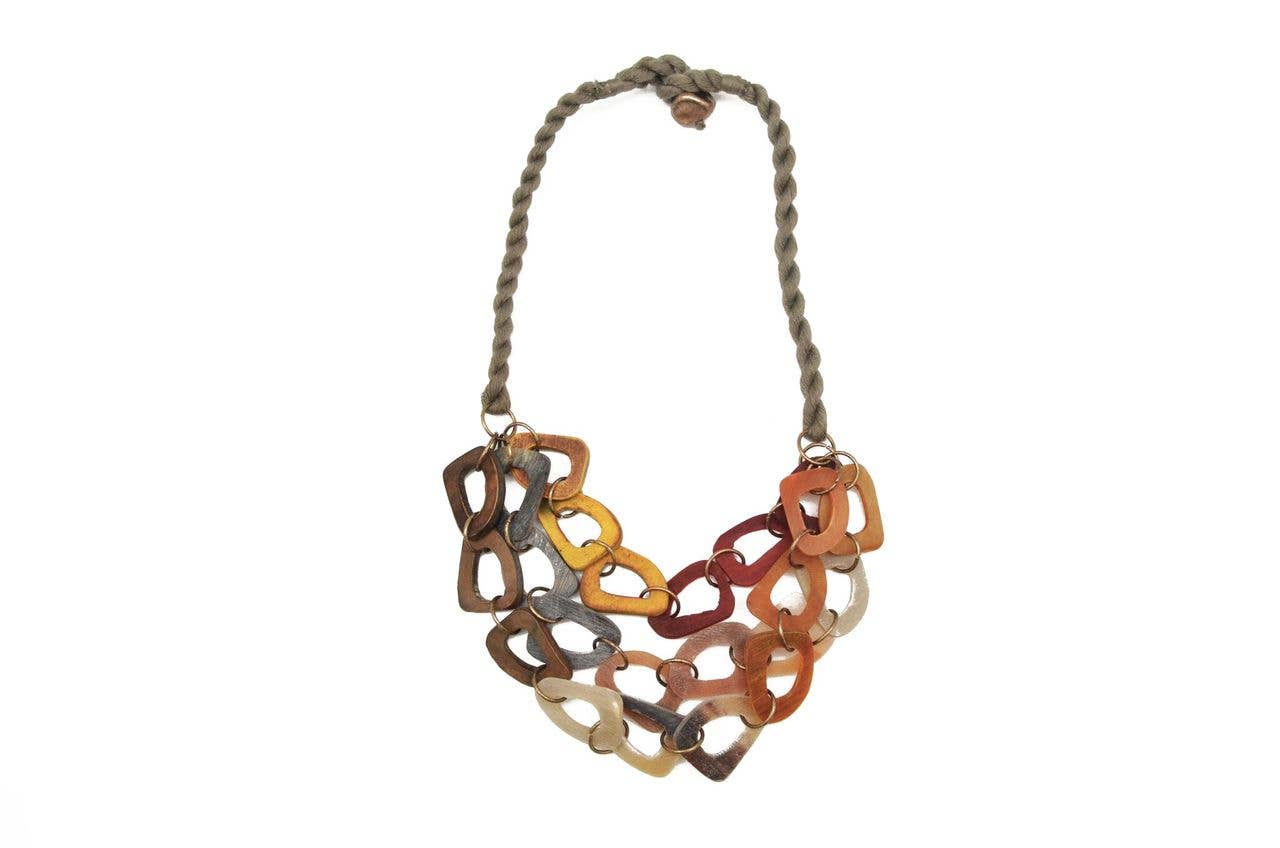 Omala Autumn Neutrals Collection Necklace - Abstract Layer