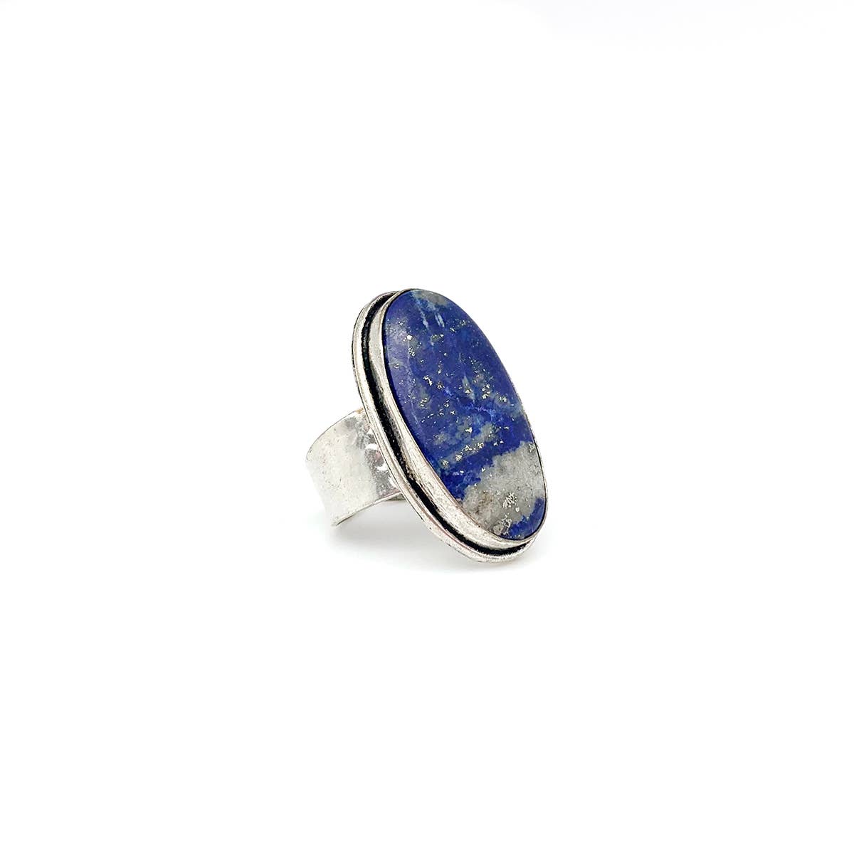 Handcrafted Kashi Semiprecious Stone Ring - Lapis