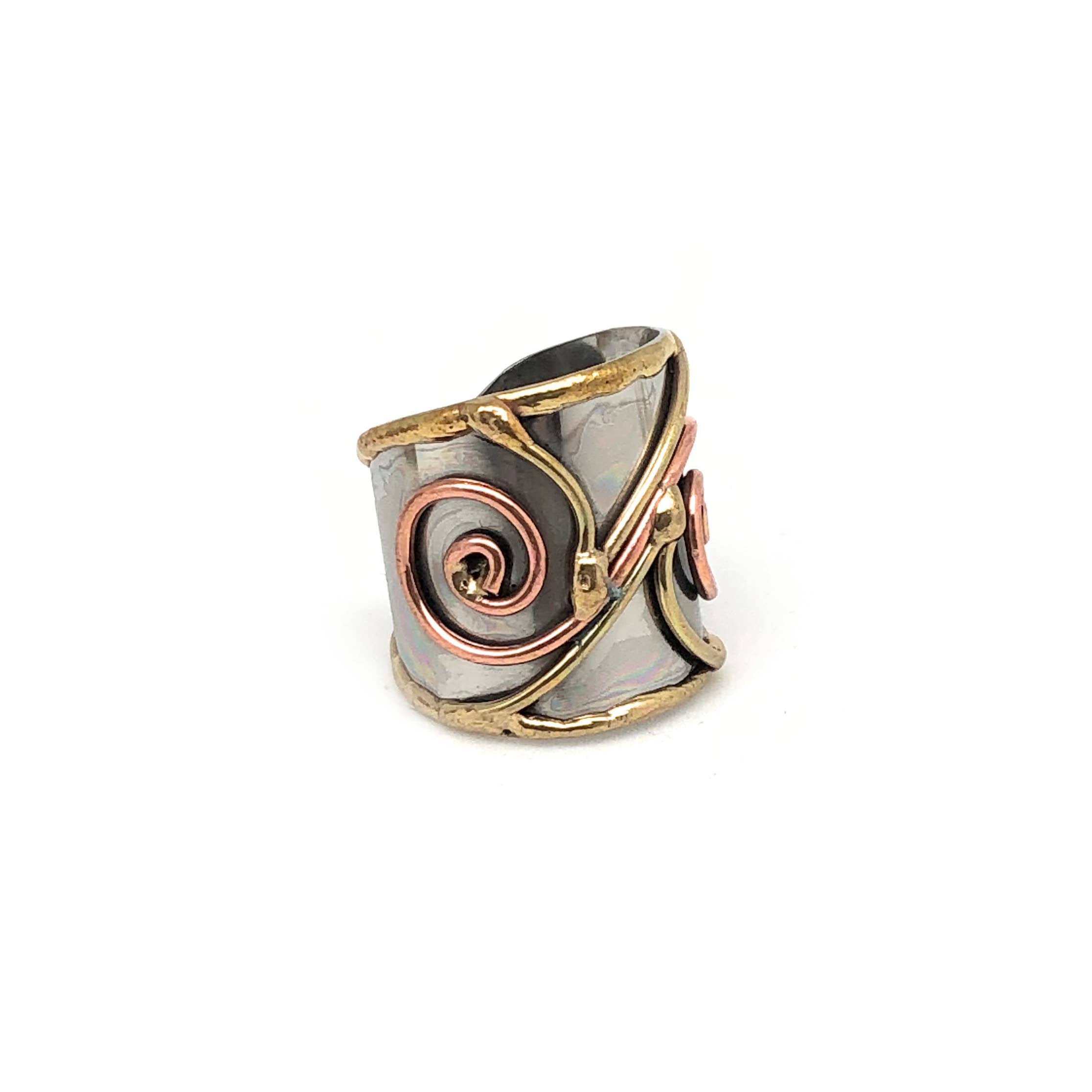 Mixed Metal Cuff Ring