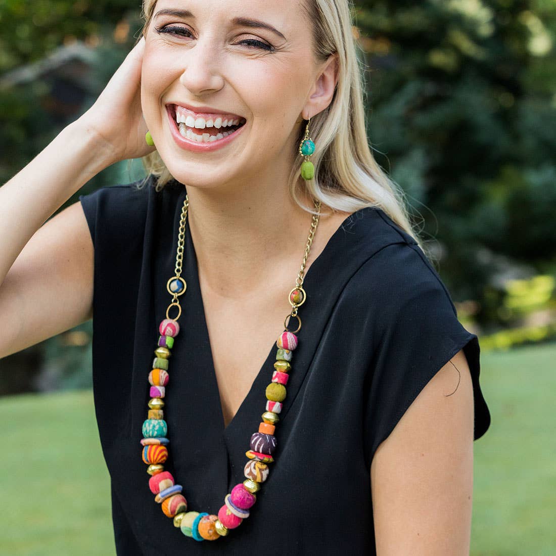 Aasha Oval Dangle Earrings