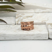 Handcrafted Copper Feather Ring