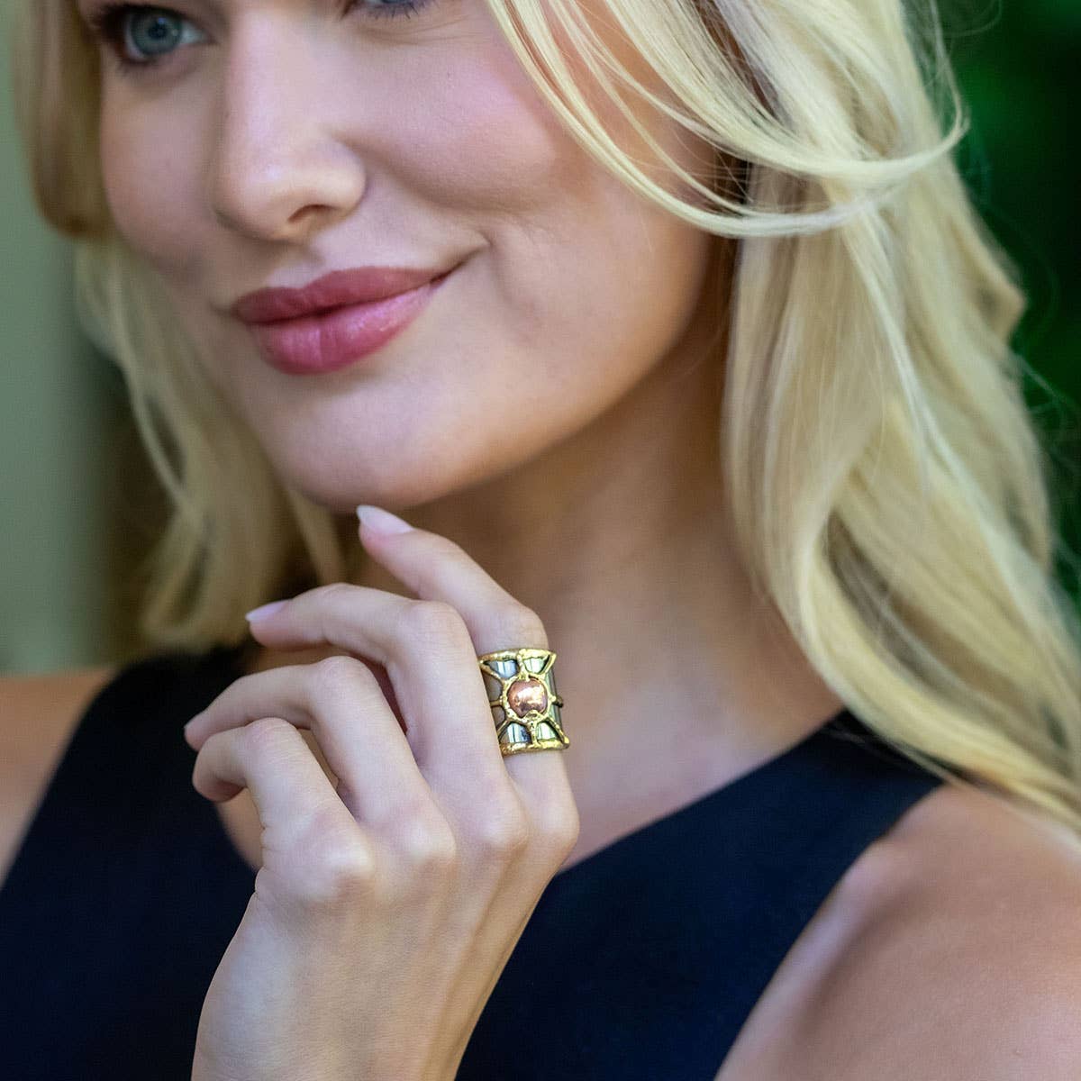 Janya Mixed Metal Ring - Sun Ray