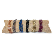 Seed Bead Bracelet Prepack - 6 Stretchy Bracelets & Display