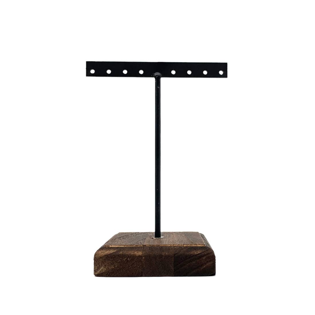 Metal and Wood Earring Display - 6" Tall