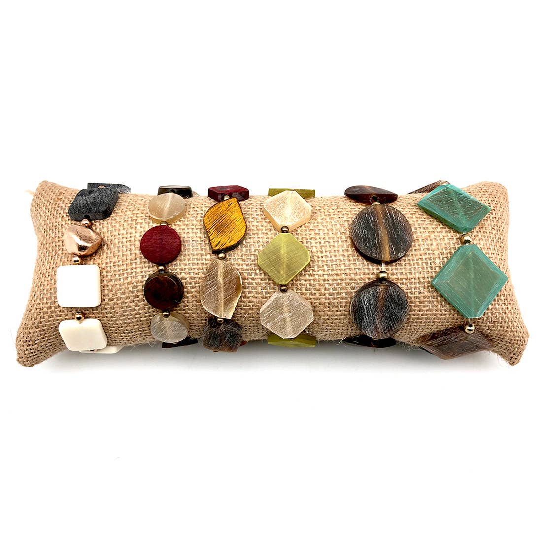 9" Long Burlap Cushion For Bracelets - Natural
