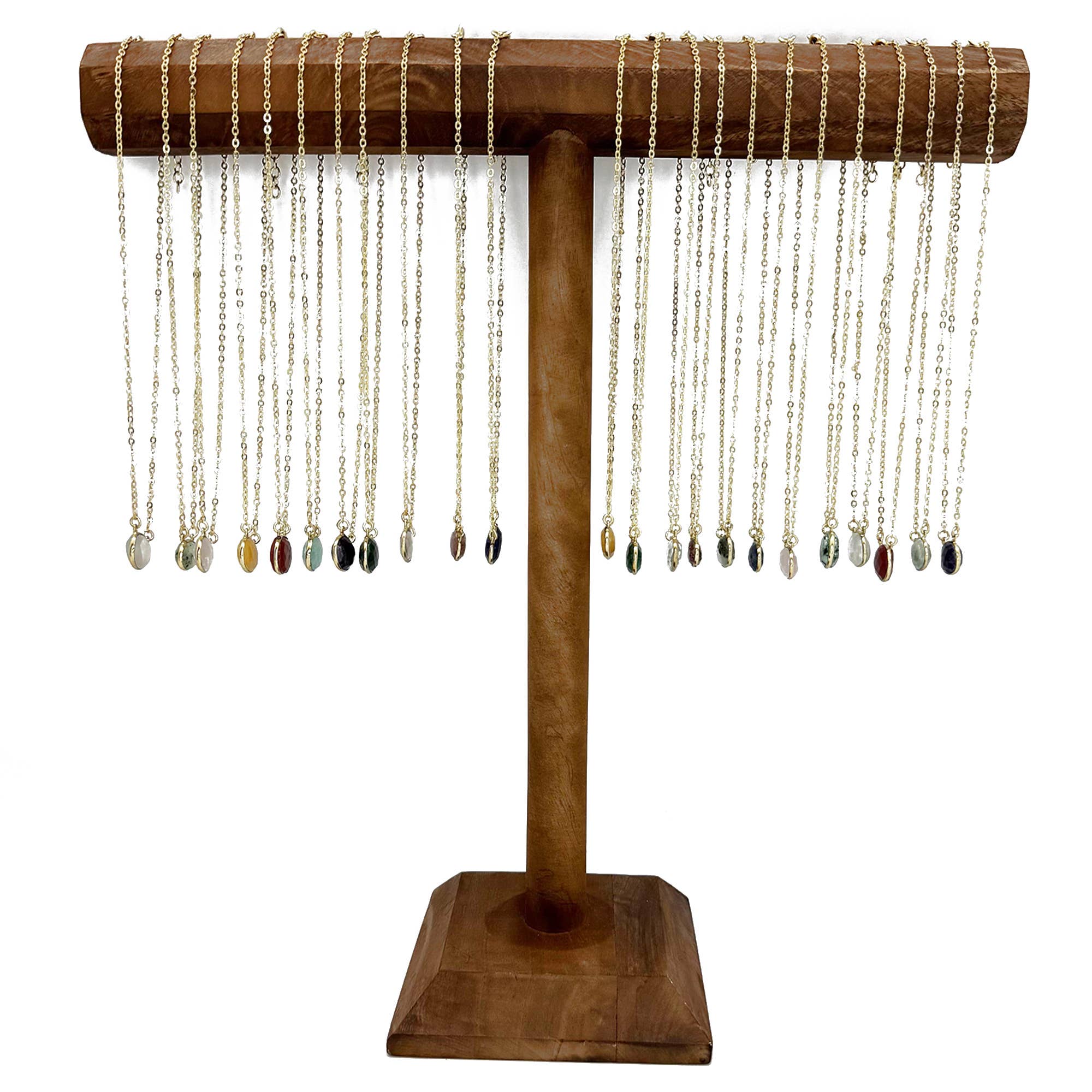 24 GoldPlated Semiprecious Stone Necklace Prepack No Display