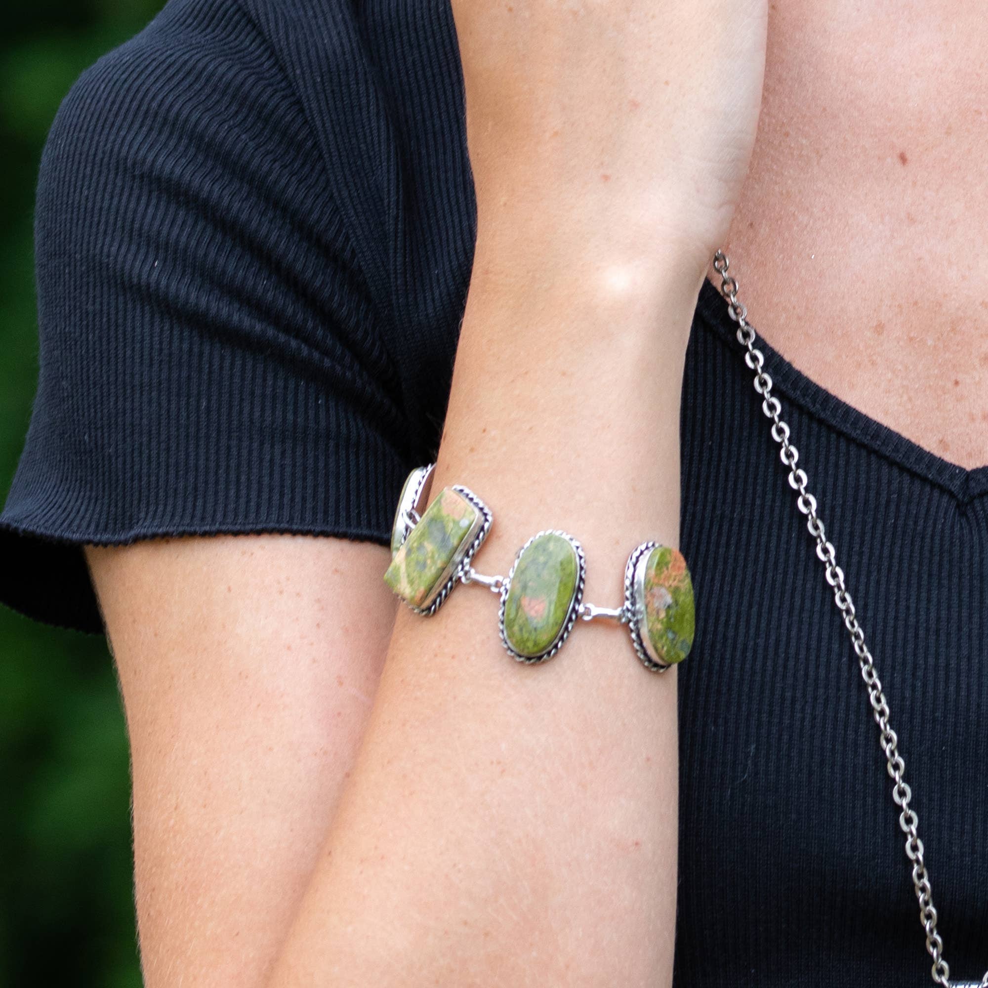 Kashi Semiprecious Stone Link Bracelets Prepack (w Display)