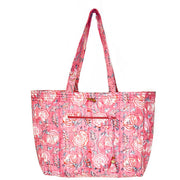 Peony Bloom Block Printed Market Tote