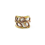 Handcrafted Mixed Metal Loops Ring