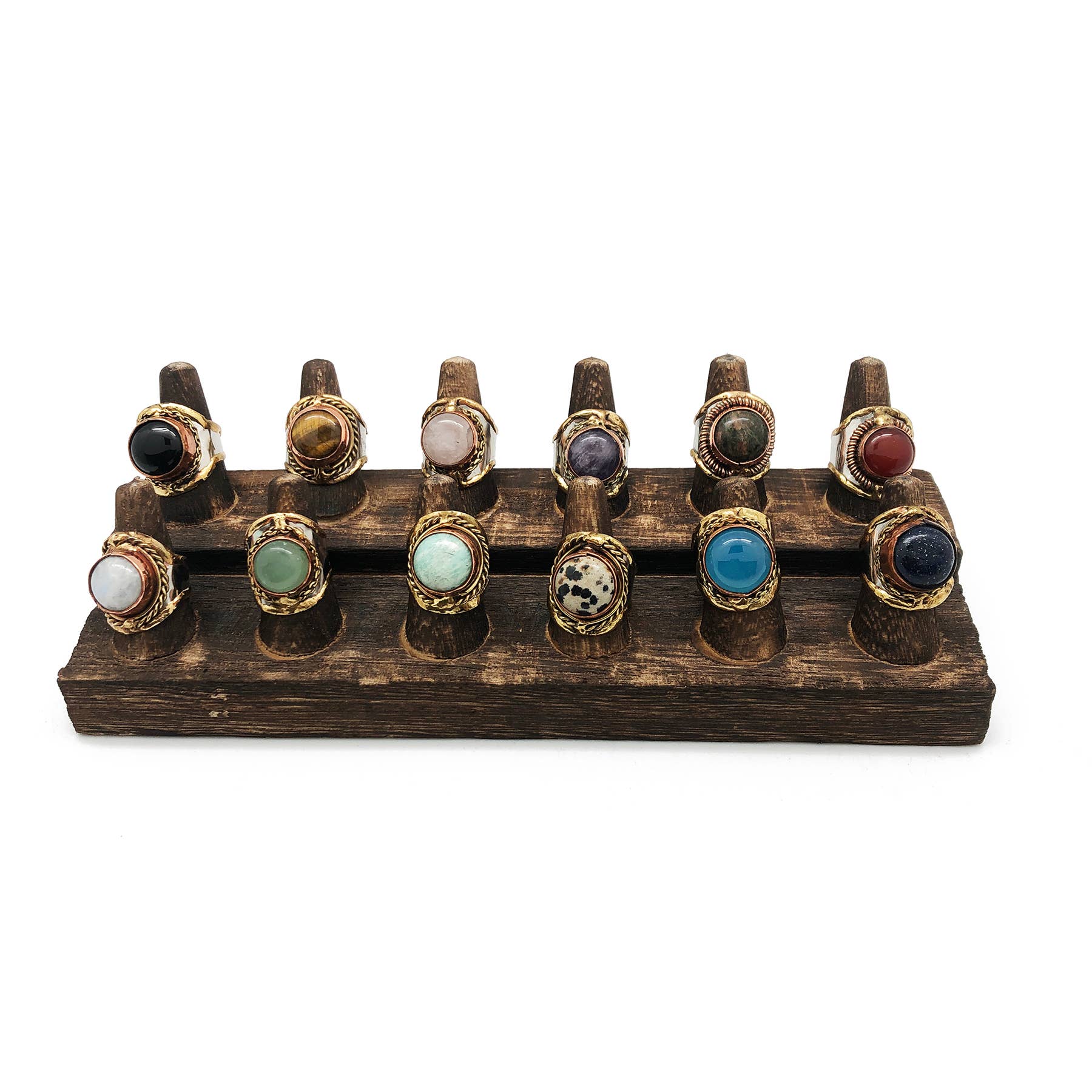 Janya Essential Stone Rings and Display
