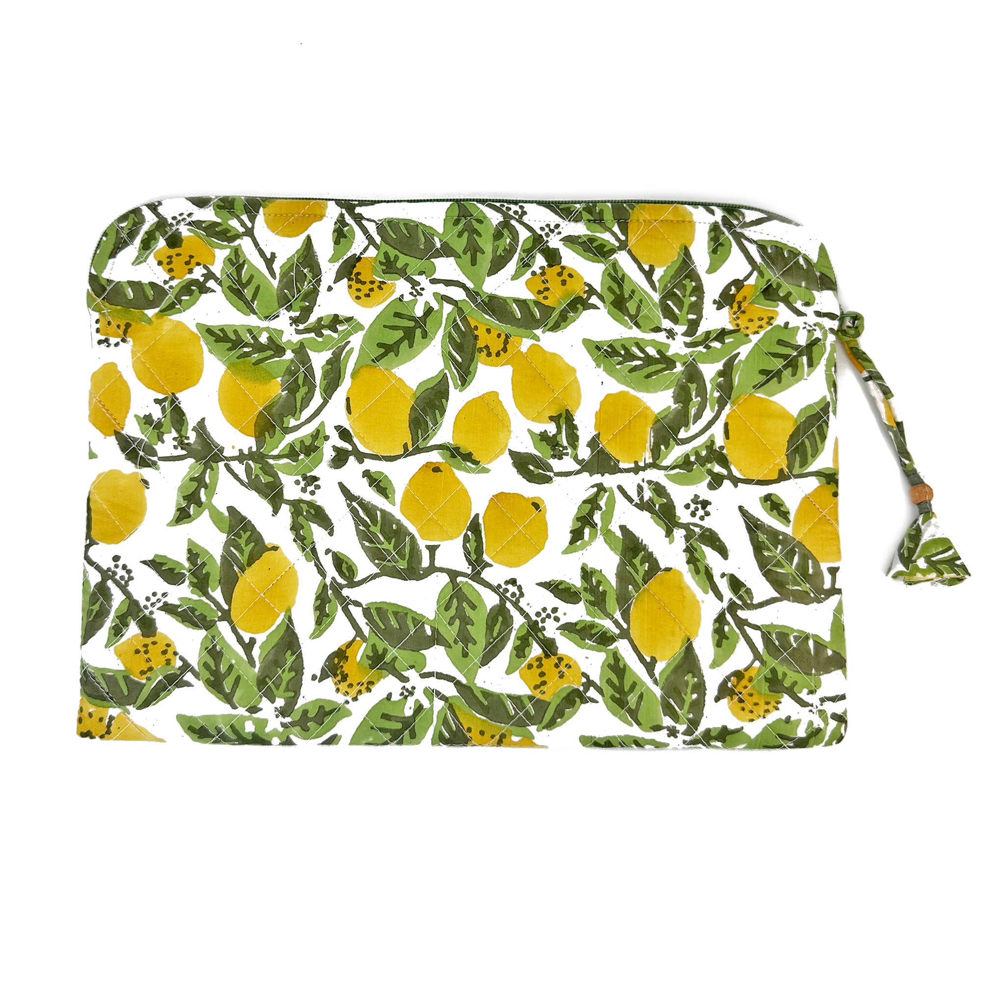 Lemon Grove Block Printed Laptop Bag