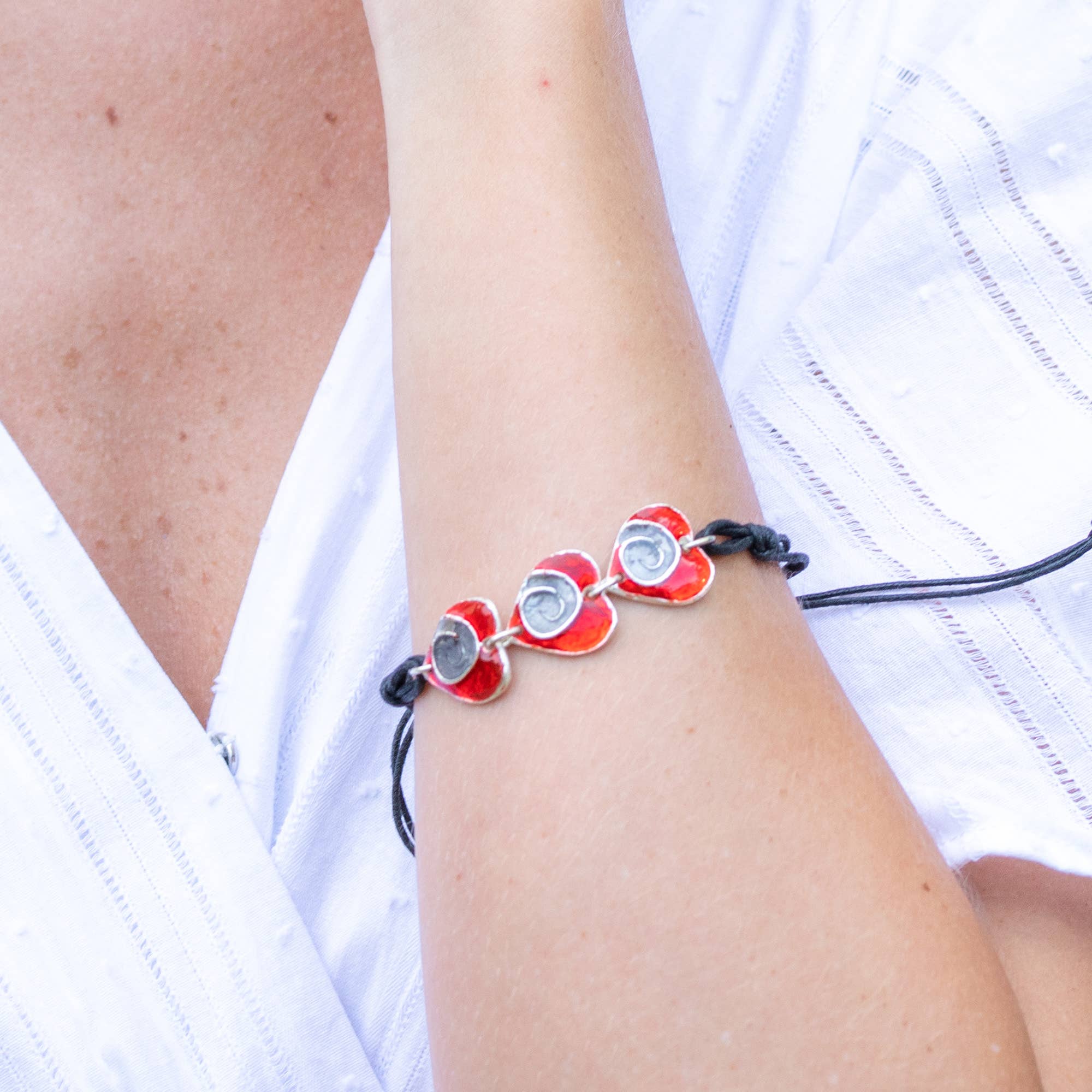 Color Enamel Bracelet Prepack- 24 Bracelets & Wooden Display