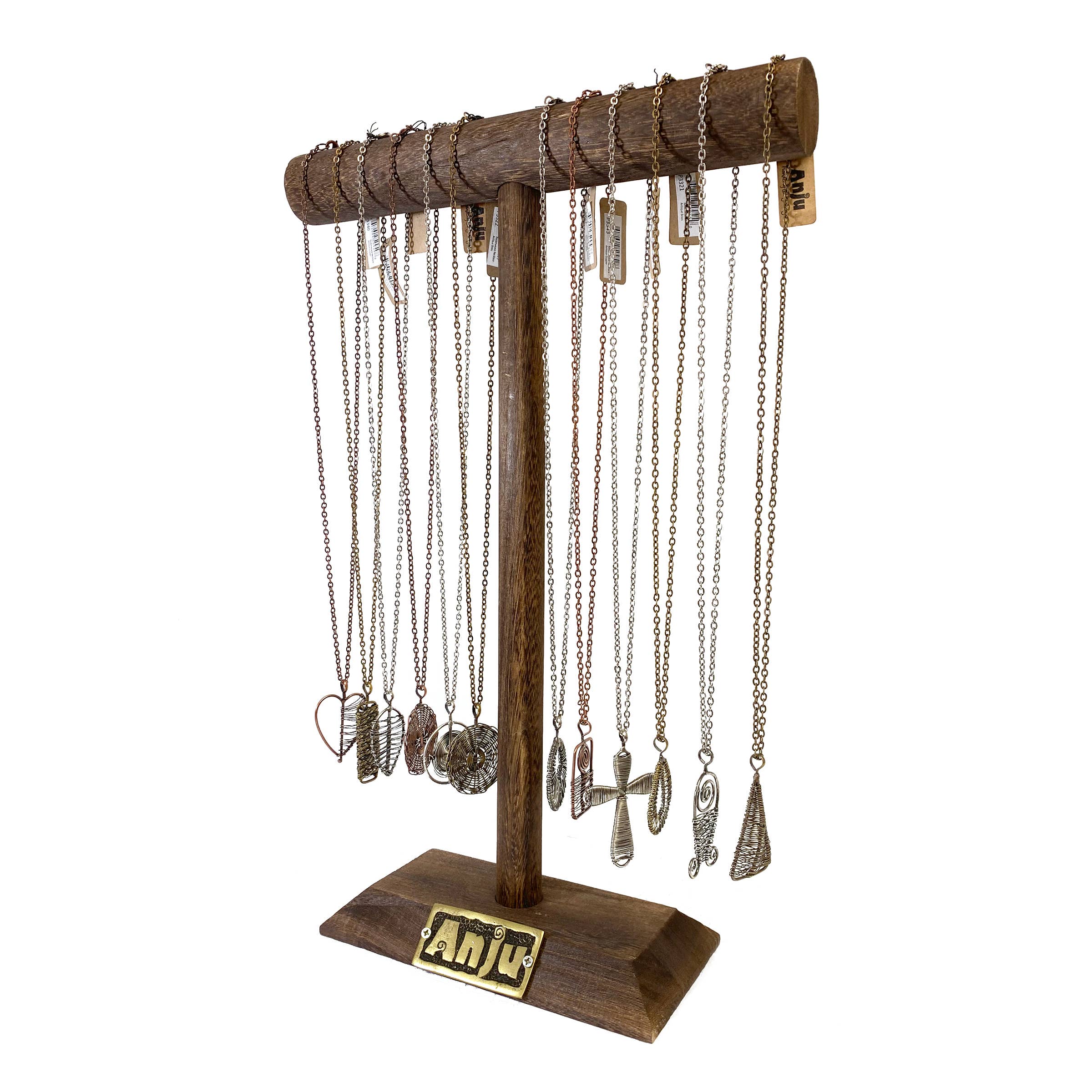 Basket Weave Pendant Necklaces Prepack with T-Bar Display