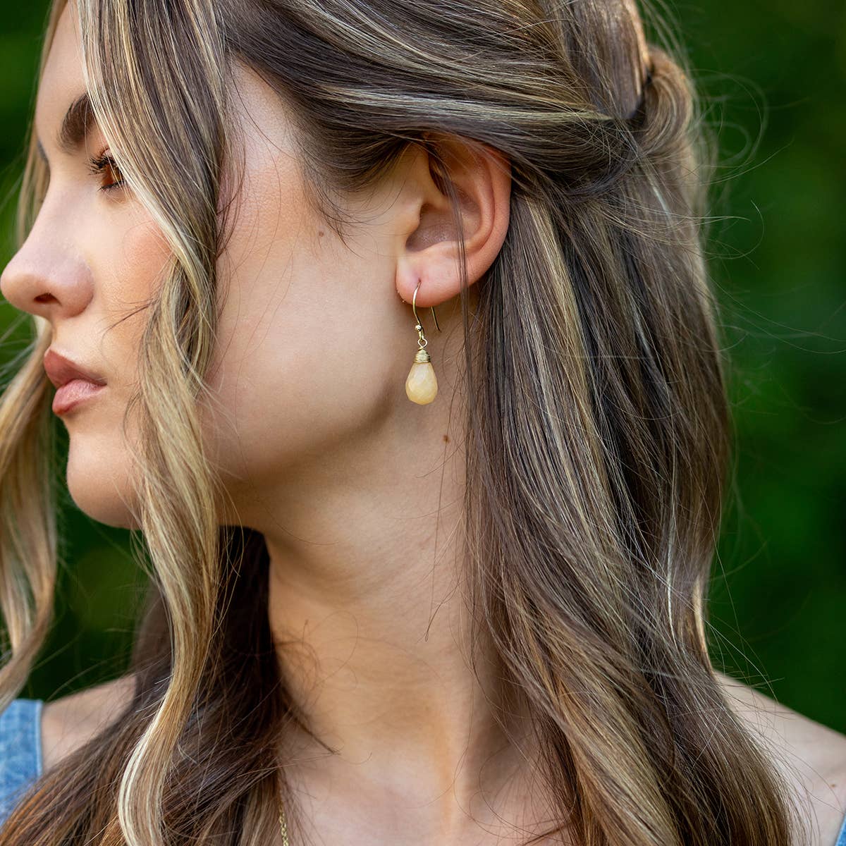 32 Tear-Drop Semi-Precious Stone Earrings Prepack & display