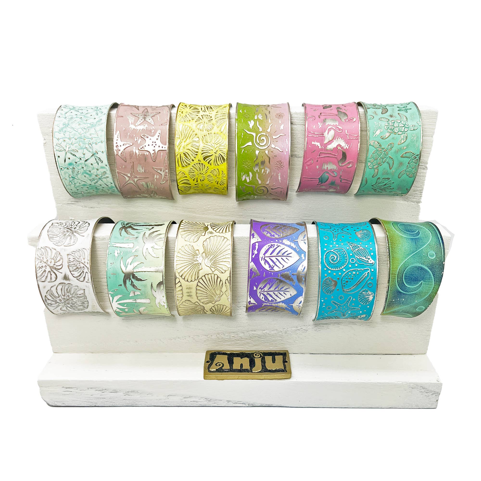 Coastal Silver Patina Bracelet Prepack with Display