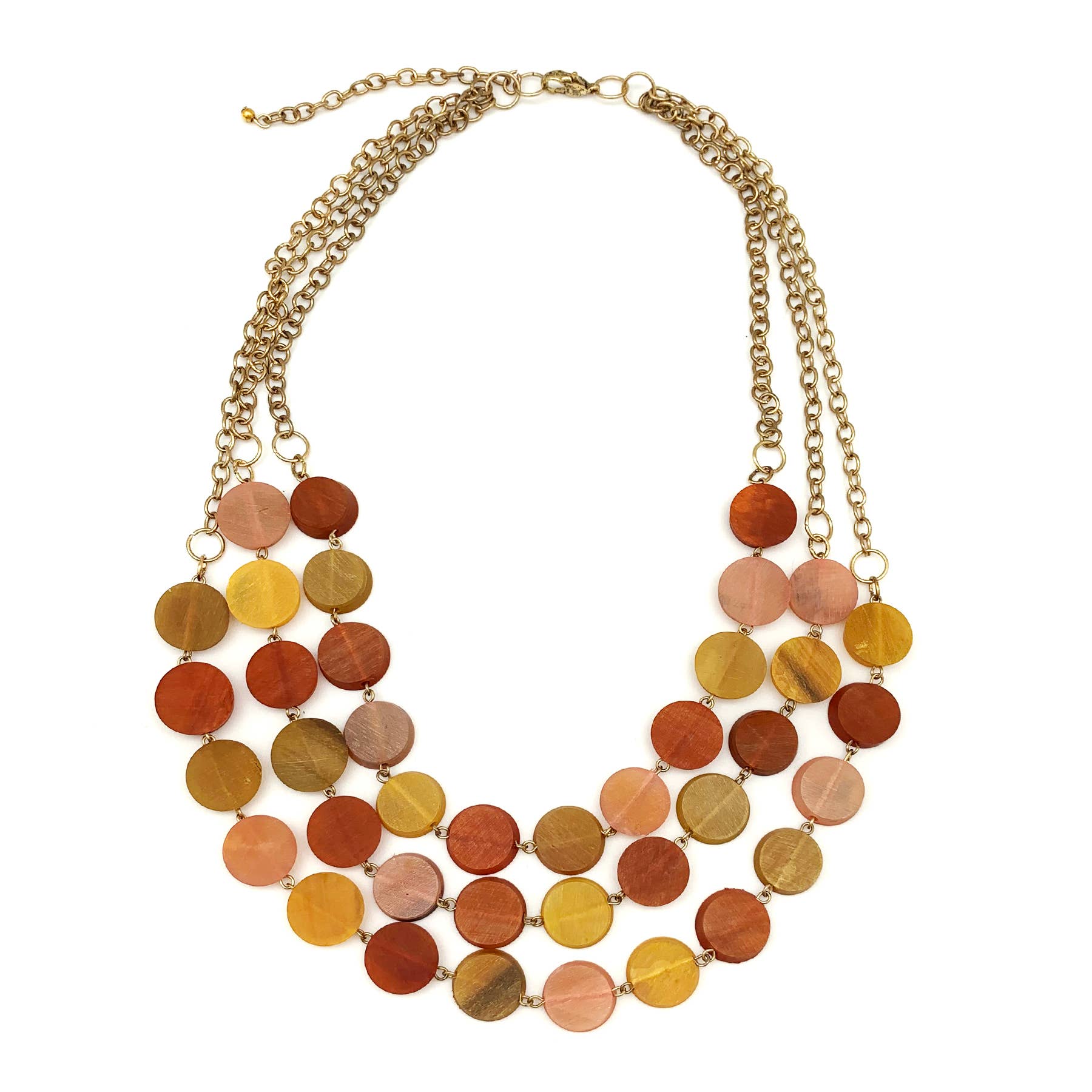 Omala Citrus Sunshine Collection Necklace - Circular Rows