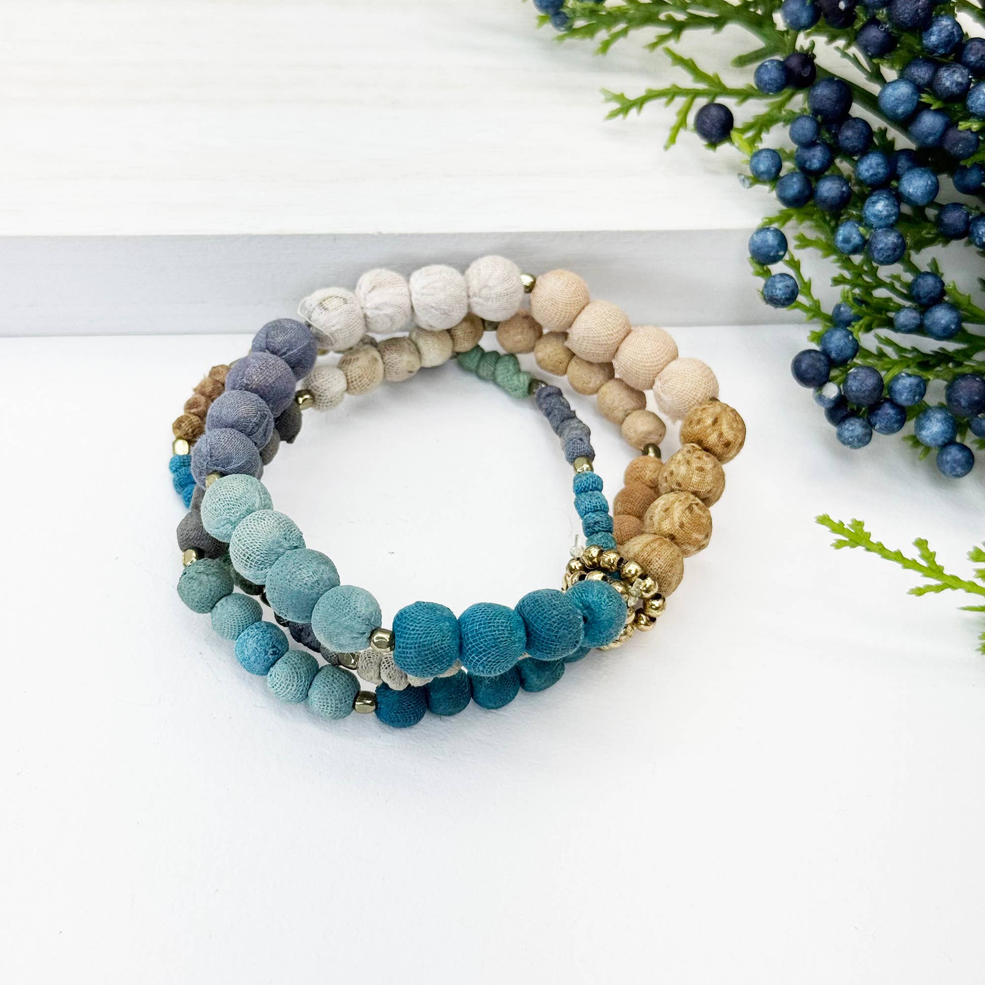 Aasha Monochrome Kantha Handcrafted Bracelet