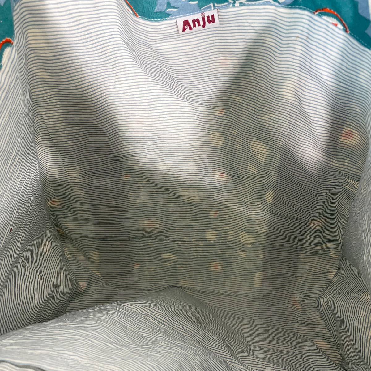 Handcrafted Canvas Bag with Block-Printed  Serene Petals