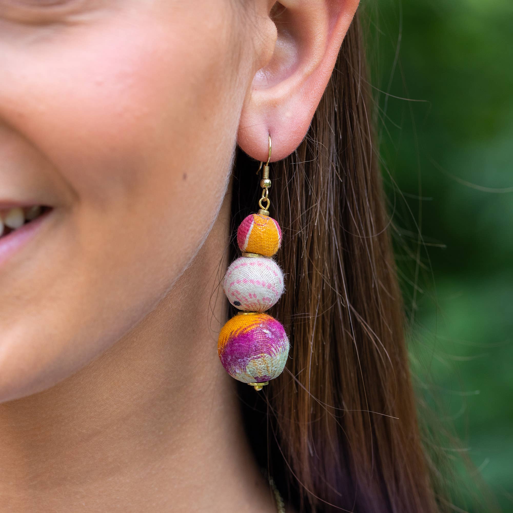 Aasha Kantha Handcrafted Graduated Circles Earrings