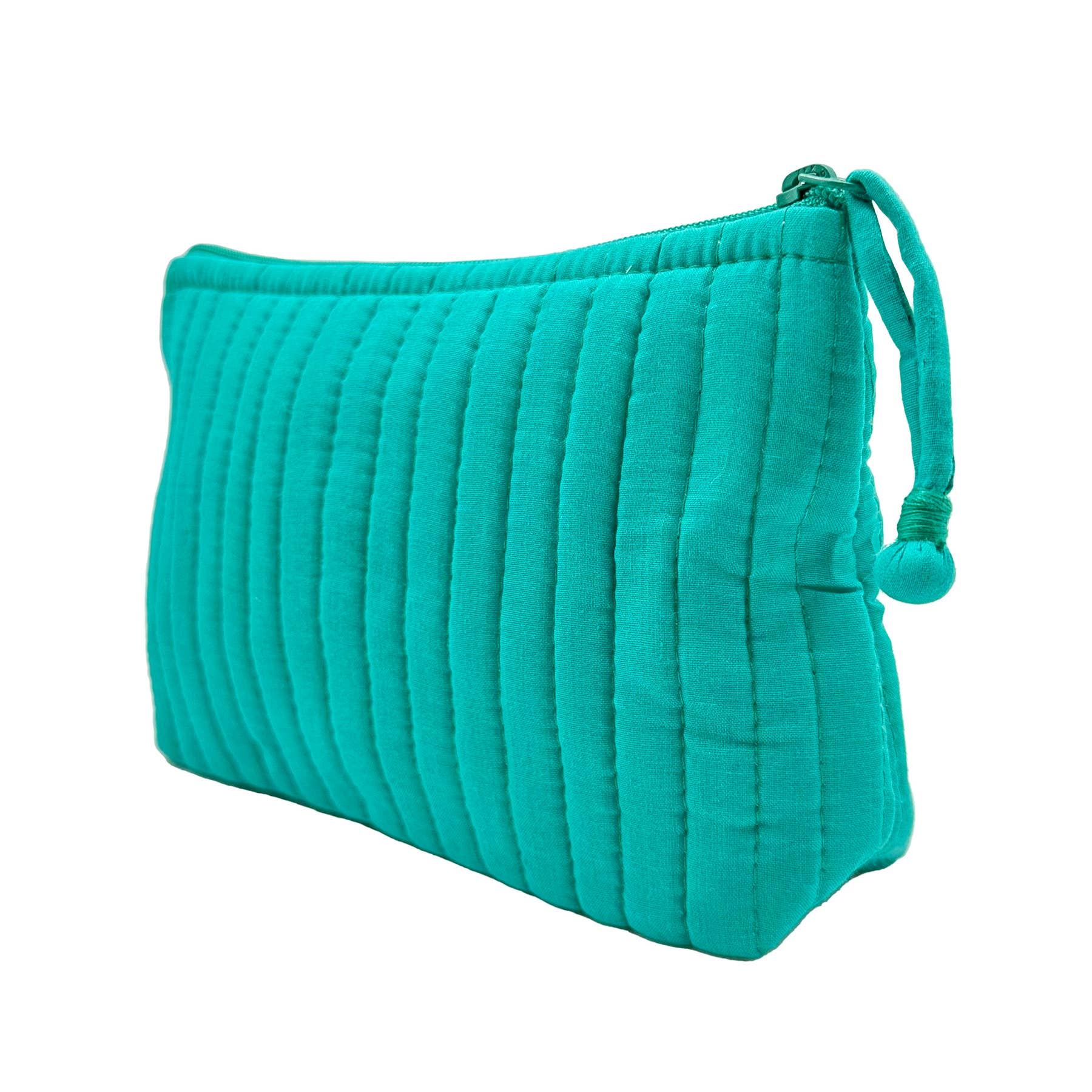 Aviva Collection - Quilted Solid Cotton Travel Pouch
