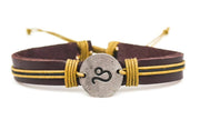 Zodiac Pewter Leo Glyph Bracelet