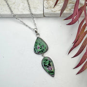 Handcrafted Semiprecious Stone Necklace - Ruby Zoisite