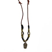 Aadi Zen Buddha Heads Necklace