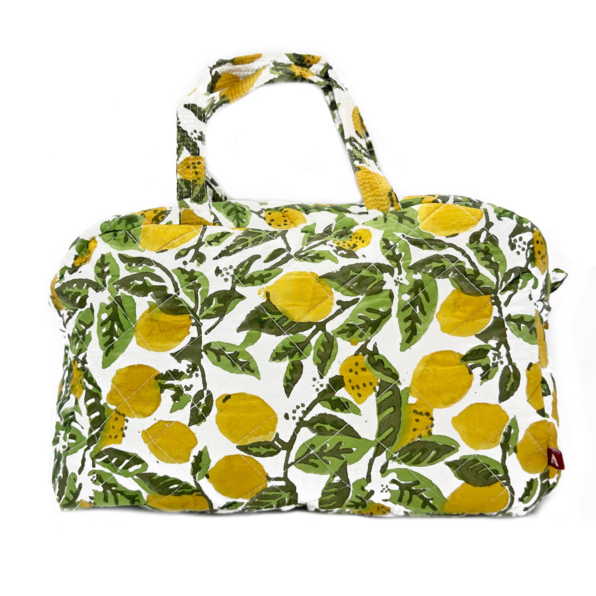 Lemon Grove Block Printed Travel Bag